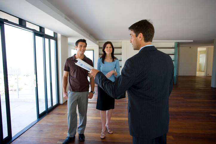 Couple with a businessman